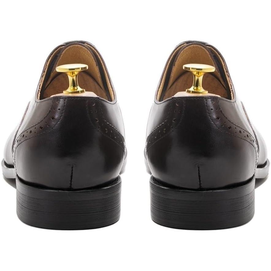 【並行輸入品】Rui Landed Formal Loafer Shoes for Men Round Toe Lace Up Manual Stitの画像
