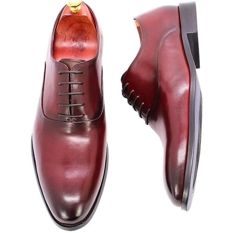 【並行輸入品】Rui Landed Men Formal Dress Shoes Round Toe Genuine Leather Solid Coの画像