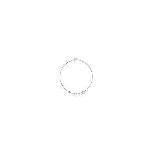 【並行輸入品】Solid 14k White Gold .05 Cttw Diamond Alphabet Initial Letter Pの画像
