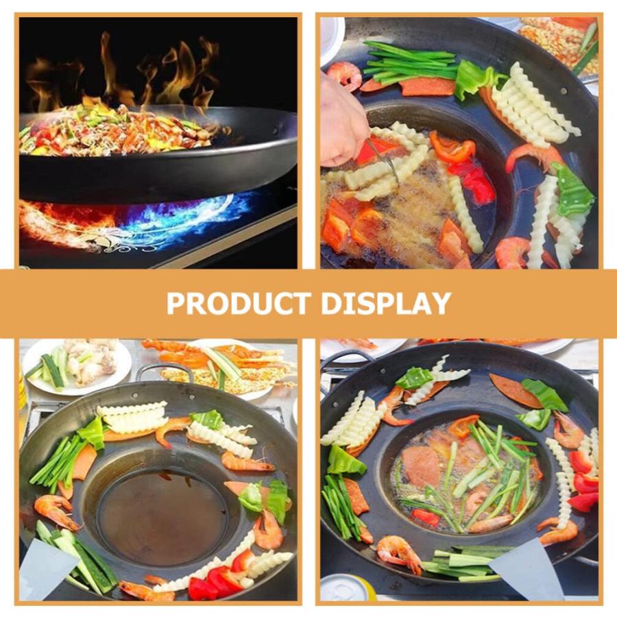 【並行輸入品】YARNOW フラットフライパン ステンレススチール Comal フライパン Comal 凸型 調理器具 炒め鍋 ノンスティックの画像