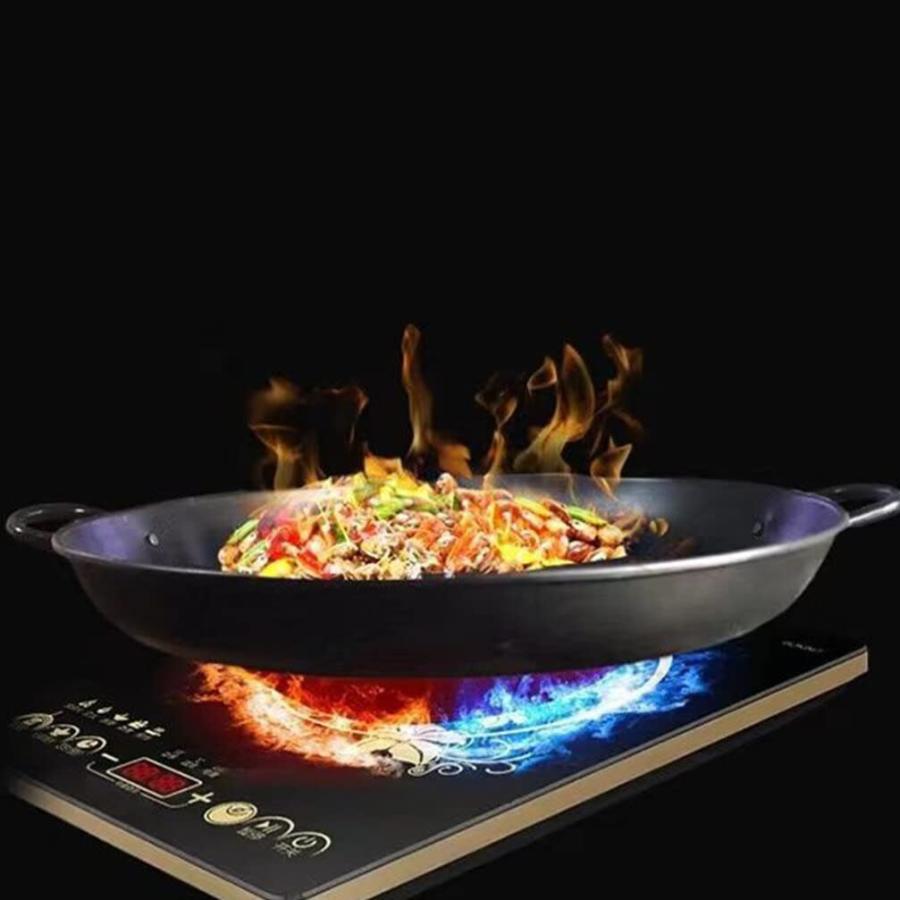 【並行輸入品】YARNOW フラットフライパン ステンレススチール Comal フライパン Comal 凸型 調理器具 炒め鍋 ノンスティックの画像