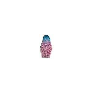 【並行輸入品】Long Pink Full Wavy Hair Synthetic Purple Women Curly Straight W_2