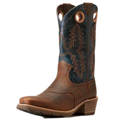 【並行輸入品】ARIAT Men's Hybrid Roughstock Square Toe Boot, Fiery Brown Cruncの画像