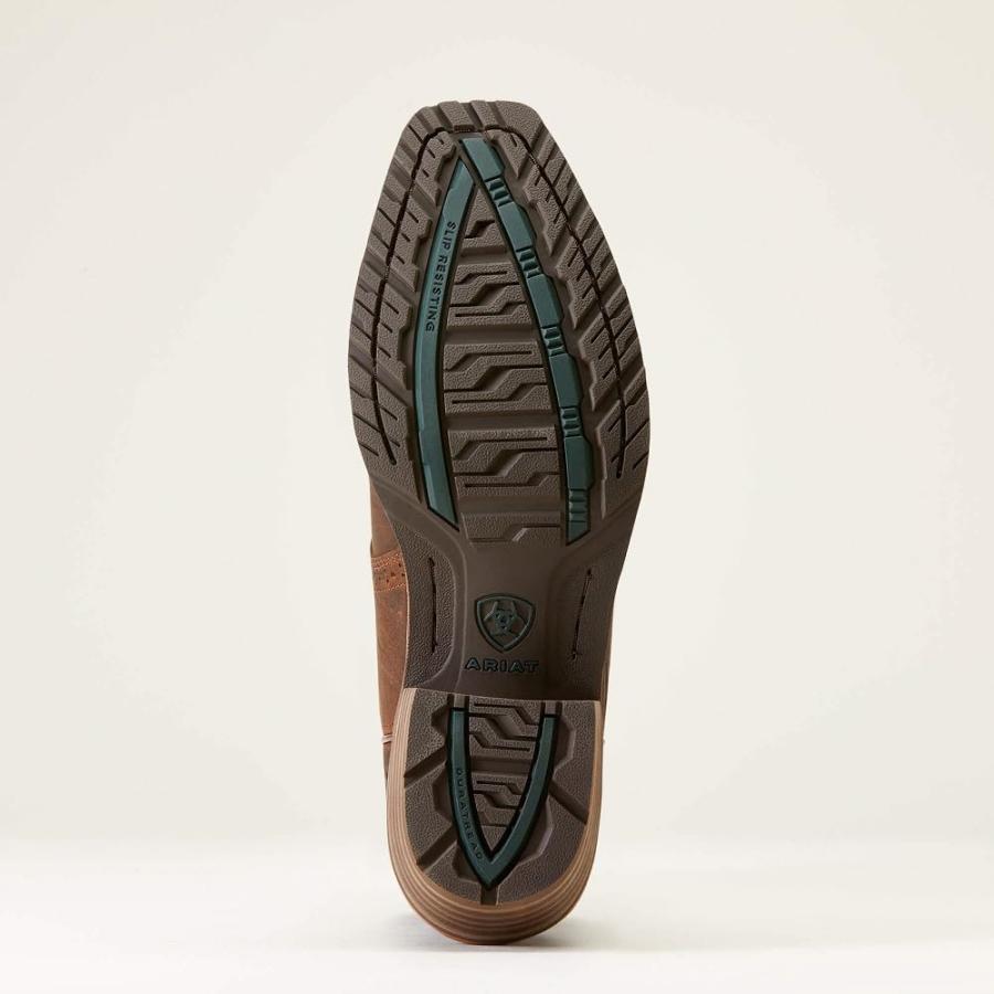 【並行輸入品】ARIAT Men's Hybrid Roughstock Square Toe Boot, Fiery Brown Cruncの画像