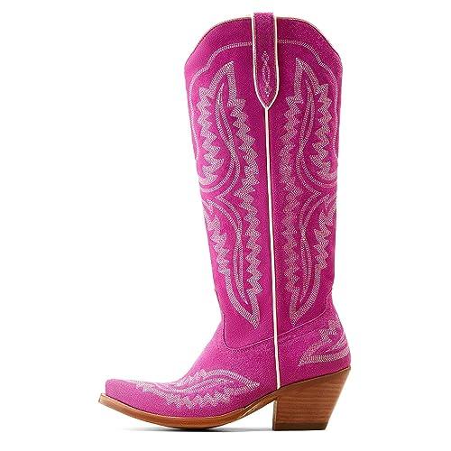 【並行輸入品】ARIAT Women's Casanova Western Boot, Haute Pink Suede, 11の画像