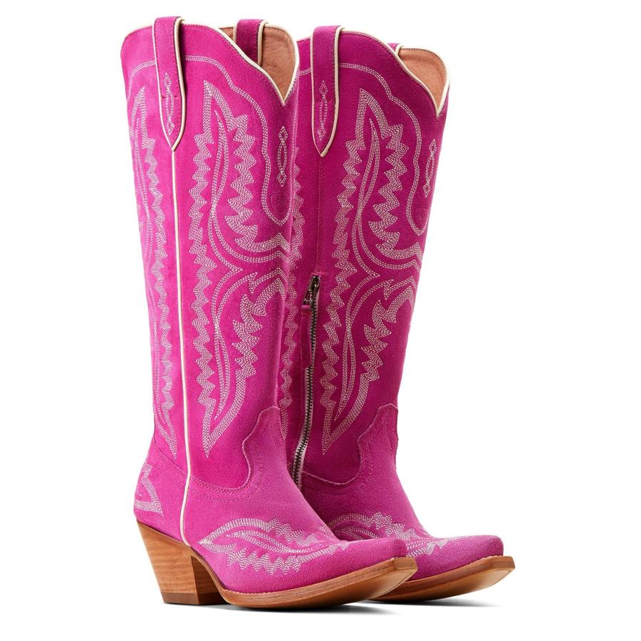 【並行輸入品】ARIAT Women's Casanova Western Boot, Haute Pink Suede, 11の画像