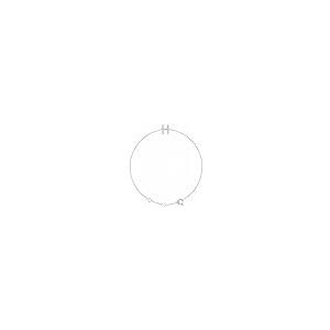 【並行輸入品】Solid 14k White Gold .06 Cttw Diamond Alphabet Initial Letter Hの画像