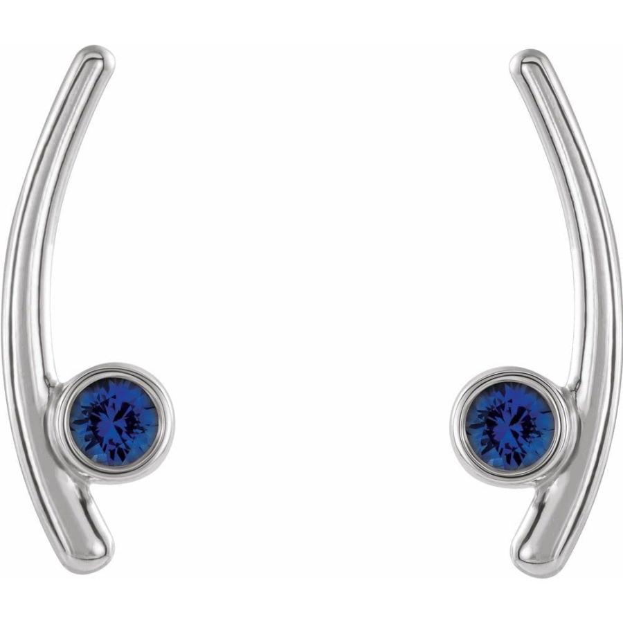 【並行輸入品】Sterling Silver Blue Sapphire Ear Climbers For Earringsの画像