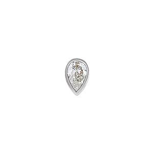 【並行輸入品】Sterling Silver Diamond Micro Bezel Set Single Earring (Only Oneの画像