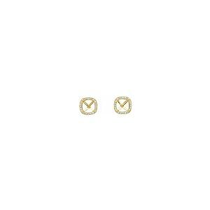 【並行輸入品】18k Yellow Gold 4x4mm Cushion Cut Diamond Semi Set Halo Style Eaの画像