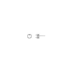 【並行輸入品】18k White Gold 4x4mm Cushion Cut Diamond Semi Set Halo Style Earの画像