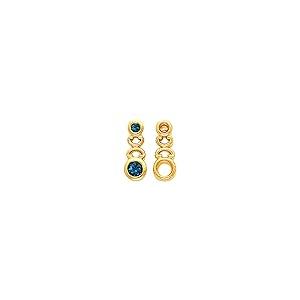 【並行輸入品】10k Yellow Gold Bezel Set Bar Drop Dangle Earring Mounting (Onlyの画像
