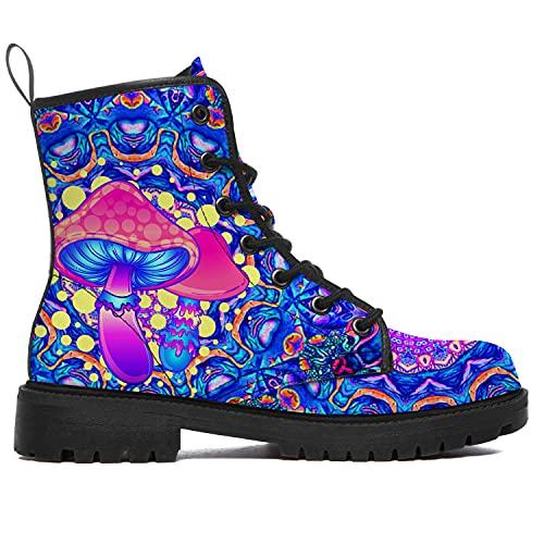 【並行輸入品】ipodry Blue Magic Trippy Psychedelic Mushroom Boots for Women Meの画像
