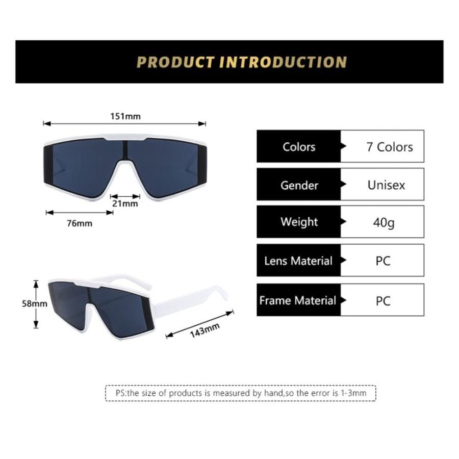 【並行輸入品】XLUMIO Oversized Sunglasses Women Men Sun Glasses Square Shadesの画像