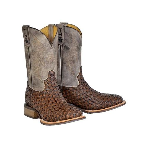 【並行輸入品】Tin Haul Western Boots Mens Ripples 9.5 D Tan 14 020 0077 0501 Tの画像