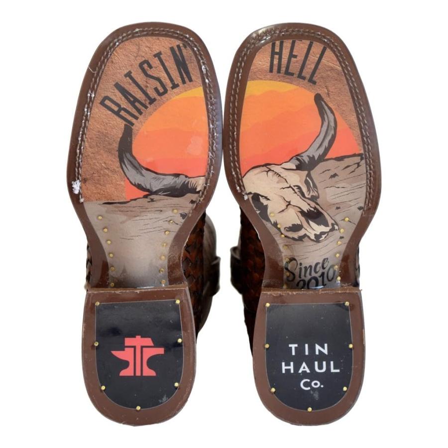 【並行輸入品】Tin Haul Western Boots Mens Ripples 9.5 D Tan 14 020 0077 0501 Tの画像