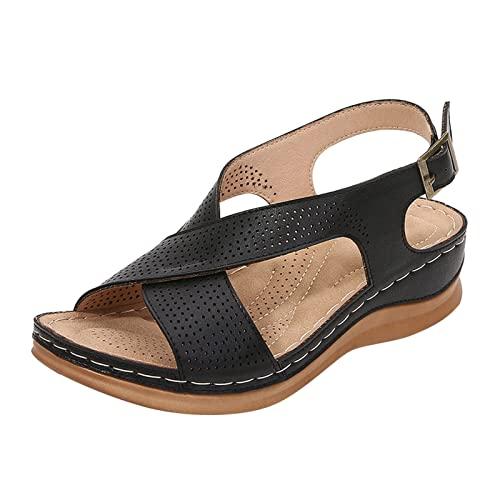 【並行輸入品】SBGMoSJ Summer Wedge Sandals for Women 2023 Trendy Dressy Espadrの画像