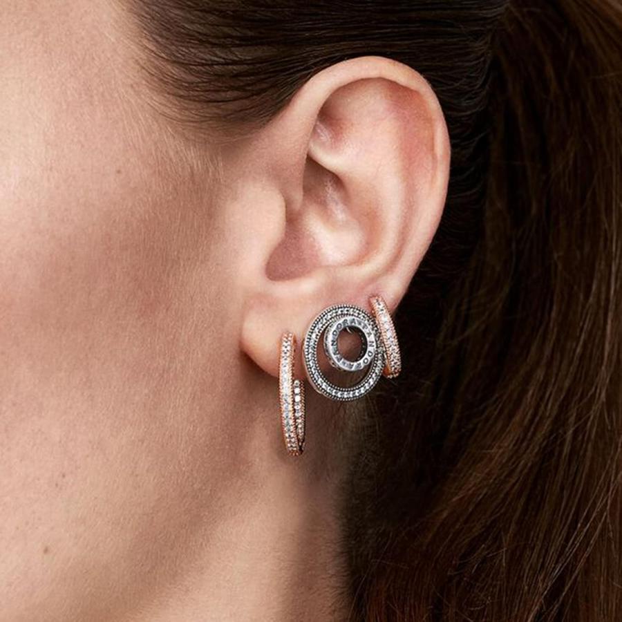 並行輸入品】Pandora Jewelry フープ キュービックジルコニア 