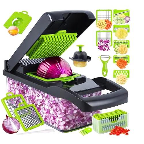 【並行輸入品】Pro 野菜チョッパー 16イン1 マンドリンスライサー タマネギチョッパースライサー ダイサー 卵セパレータースライサー 野菜チの画像