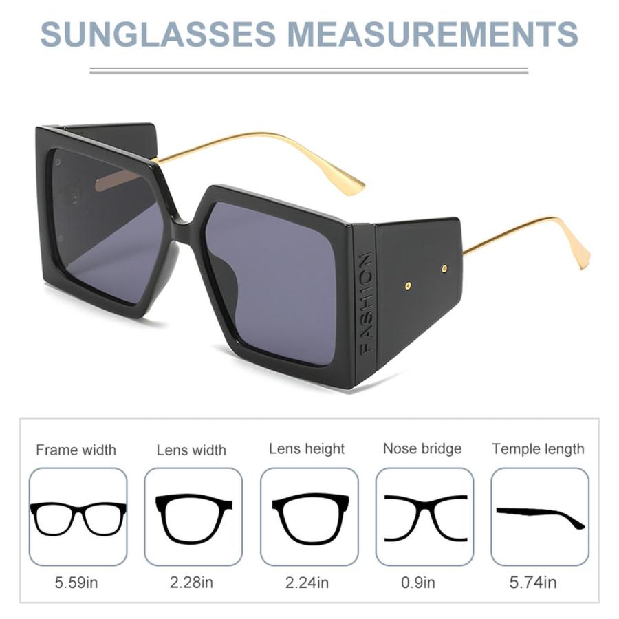 【並行輸入品】RUBA Vintage Metal Steampunk Sunglasses Men Women Square Shieldの画像