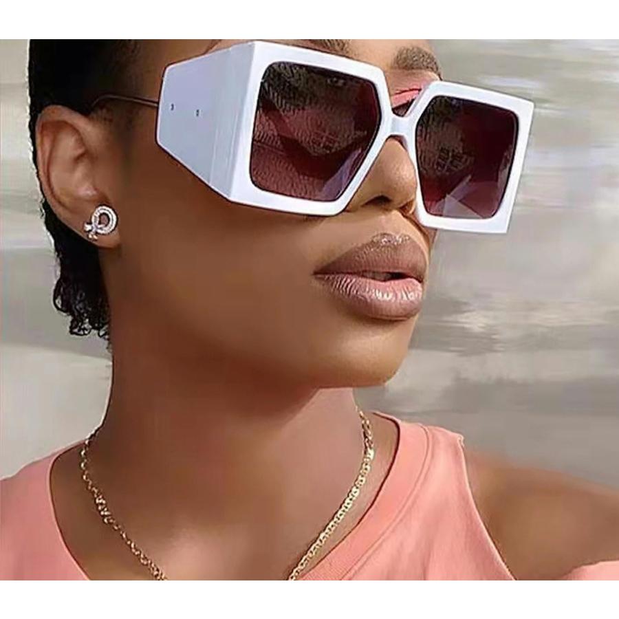 【並行輸入品】RUBA Vintage Metal Steampunk Sunglasses Men Women Square Shieldの画像
