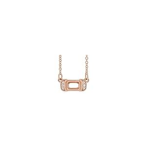 【並行輸入品】Ryan Jonathan Fine Jewelry 14k Rose Gold 6x4mm Emerald Cut Diamoの画像