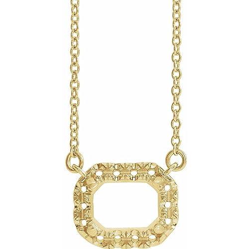 【並行輸入品】Ryan Jonathan Fine Jewelry 14k Yellow Gold 8x6mm Emerald Cut Freの画像