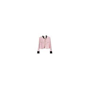 【並行輸入品】JYHBHMZG Pink Plaid Tweed Jacket   Sequin Fabric Spring/Autumn/Wの画像