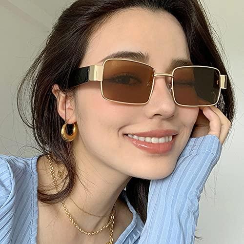 【並行輸入品】XLUMIO Women Metal Sunglasses Vintage Ladies Irregular Square Suの画像