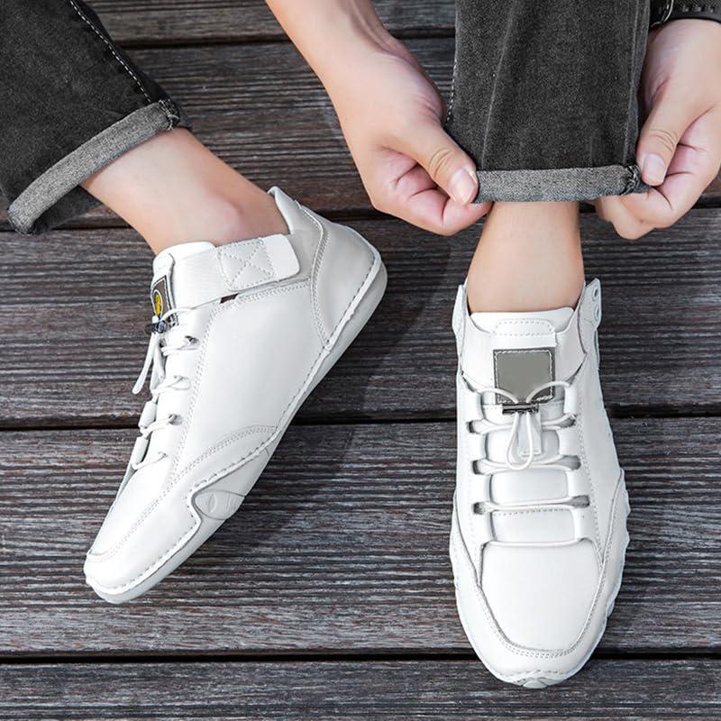 【並行輸入品】RiceelSor Ltalian Handmade Mens Casual Leather Ankle High Bootsの画像