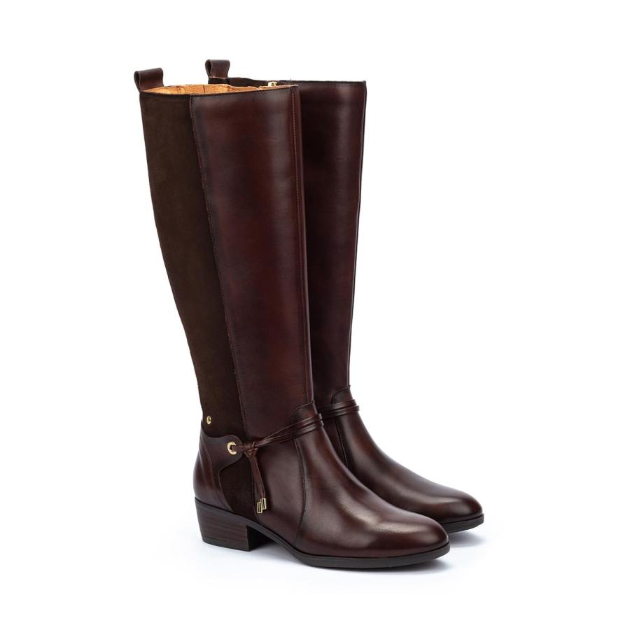 【並行輸入品】PIKOLINOS leather Knee High Boots DAROCA W1U   size 7.5 8の画像