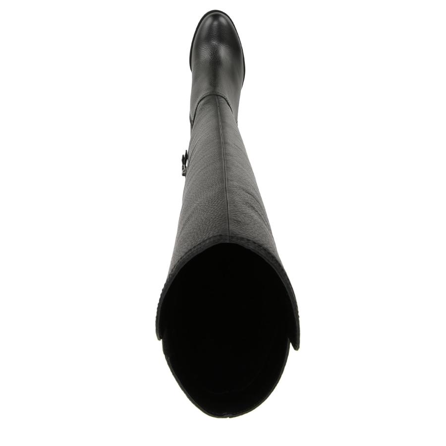 【並行輸入品】Naturalizer Kyrie Wide Calf Water Repellent Black Leather 8 M (Bの画像