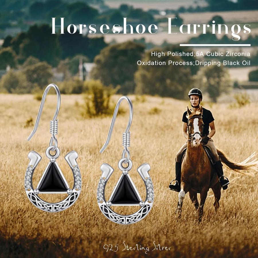 並行輸入品】蹄鉄ピアス レディース ケルトノット 馬ジュエリー 
