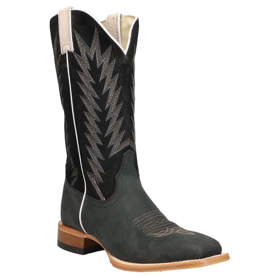【並行輸入品】Justin Men's Hombre Western Boot Broad Square Toe Black 13 D(M)の画像