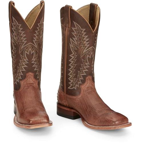 【並行輸入品】Justin Boots Mens Breck Smooth Ostrich Square Toe Casual Boots Kの画像