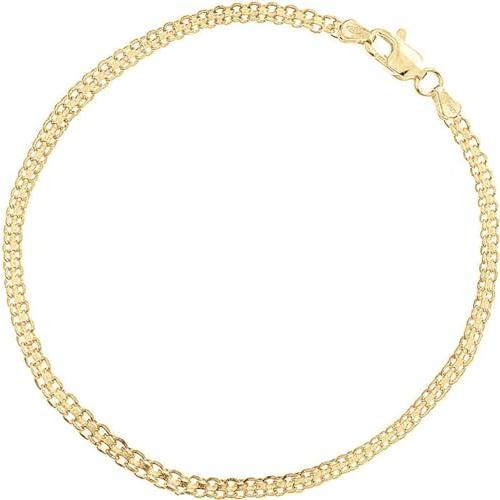 買う安い Ritastephens 14K Solid Gold Bismark Link Bracelet Chain 並行輸入品