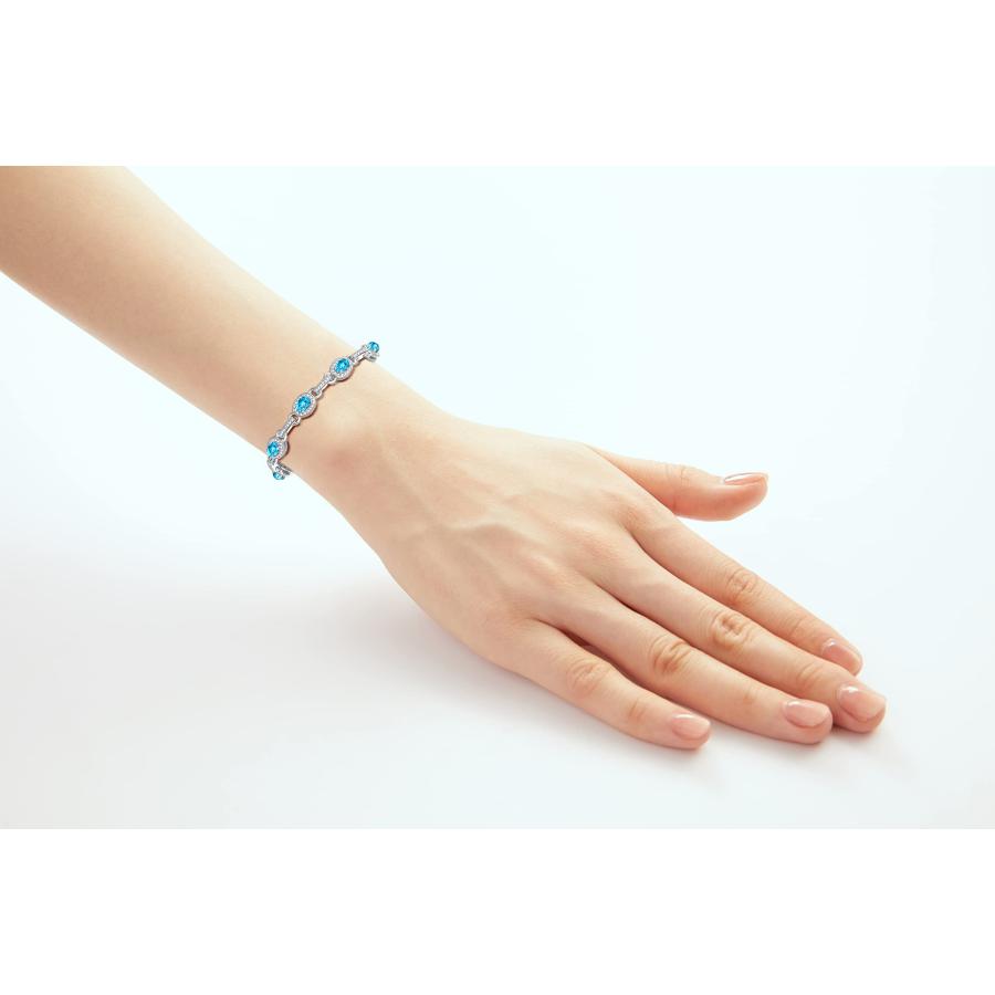 【並行輸入品】Rylos Women's Set: Sterling Silver Designer Halo 4 pc matching jの画像