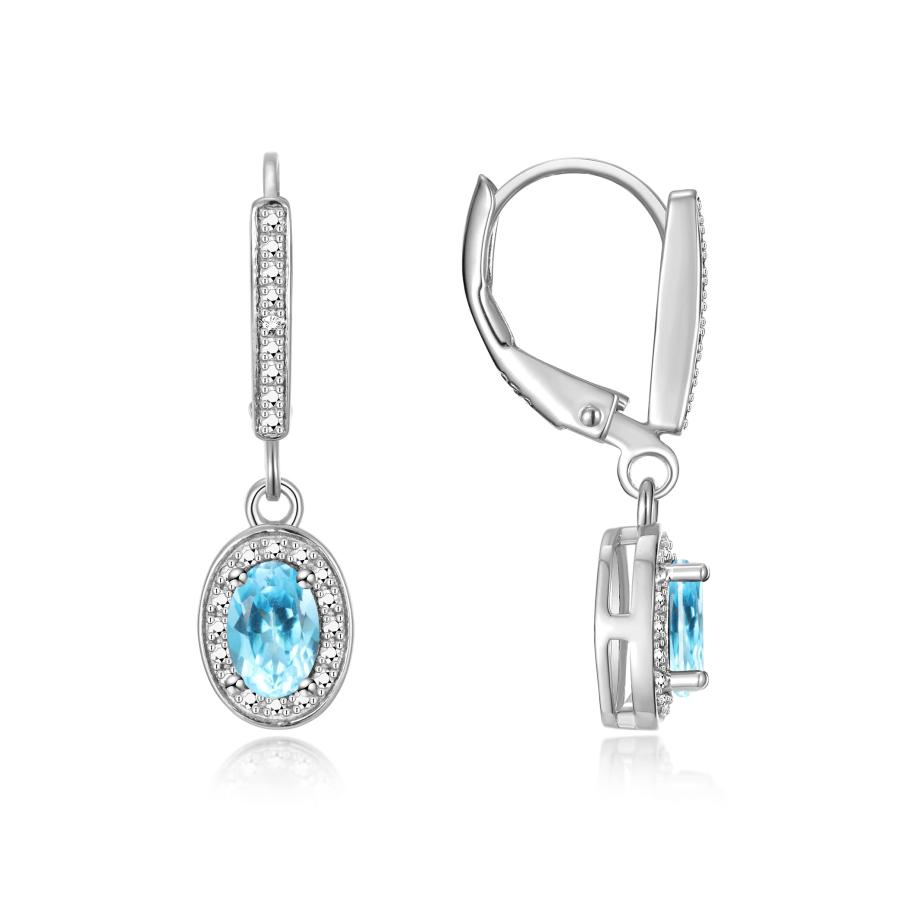 【並行輸入品】Rylos Women's Set: Sterling Silver Designer Halo 4 pc matching jの画像