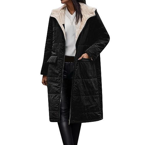 【並行輸入品】LLDYYDS Womens Reversible Sherpa Fleece Coat, Winter Coats For Wの画像