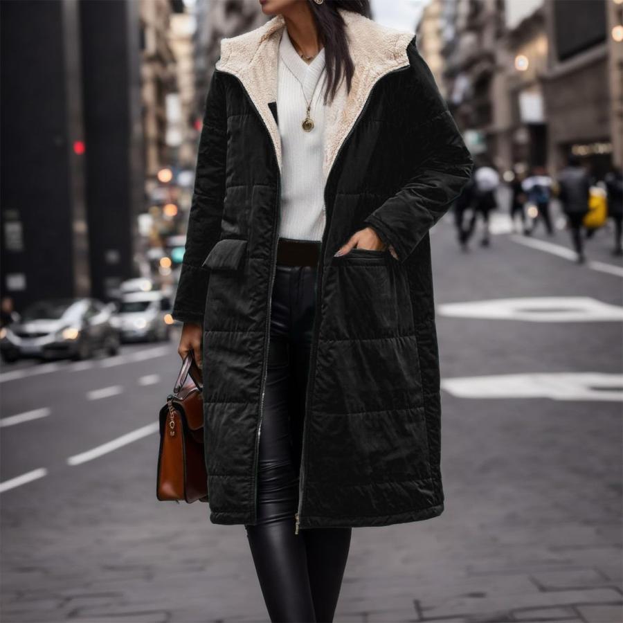 【並行輸入品】LLDYYDS Womens Reversible Sherpa Fleece Coat, Winter Coats For Wの画像
