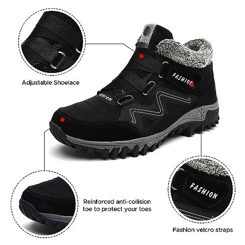 【並行輸入品】Men's Winter Shoes Outdoor Snow Boots Anti Slip Hiking Boots Warの画像