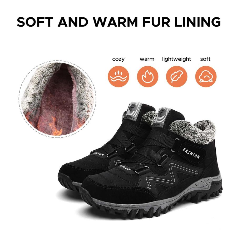 【並行輸入品】Men's Winter Shoes Outdoor Snow Boots Anti Slip Hiking Boots Warの画像