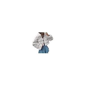 【並行輸入品】Cropped Faux Fur Coats For Women Winter Warm Fluffy Fleece Outer