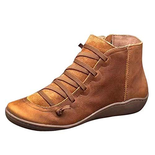 【並行輸入品】KAMEMIR Ankle Boots for Women Arch Support Womens Low Heel Fashiの画像