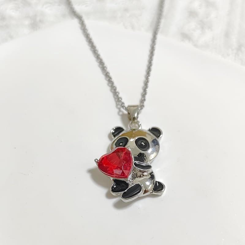 並行輸入品】RFTWXHPN クリスタルパンダペンダントネックレス 