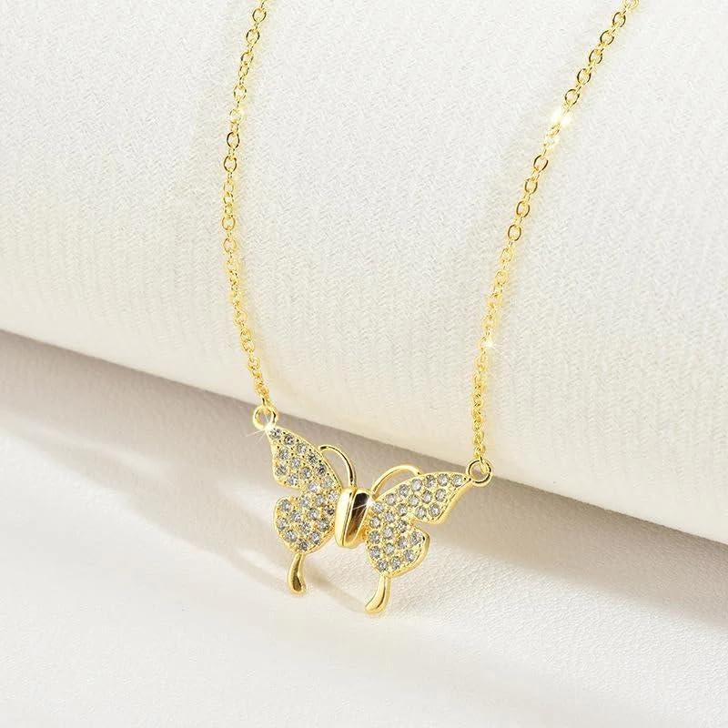 【並行輸入品】OVNMFH Magnetic Butterfly Patchwork Necklace， Women's Collarbone_8
