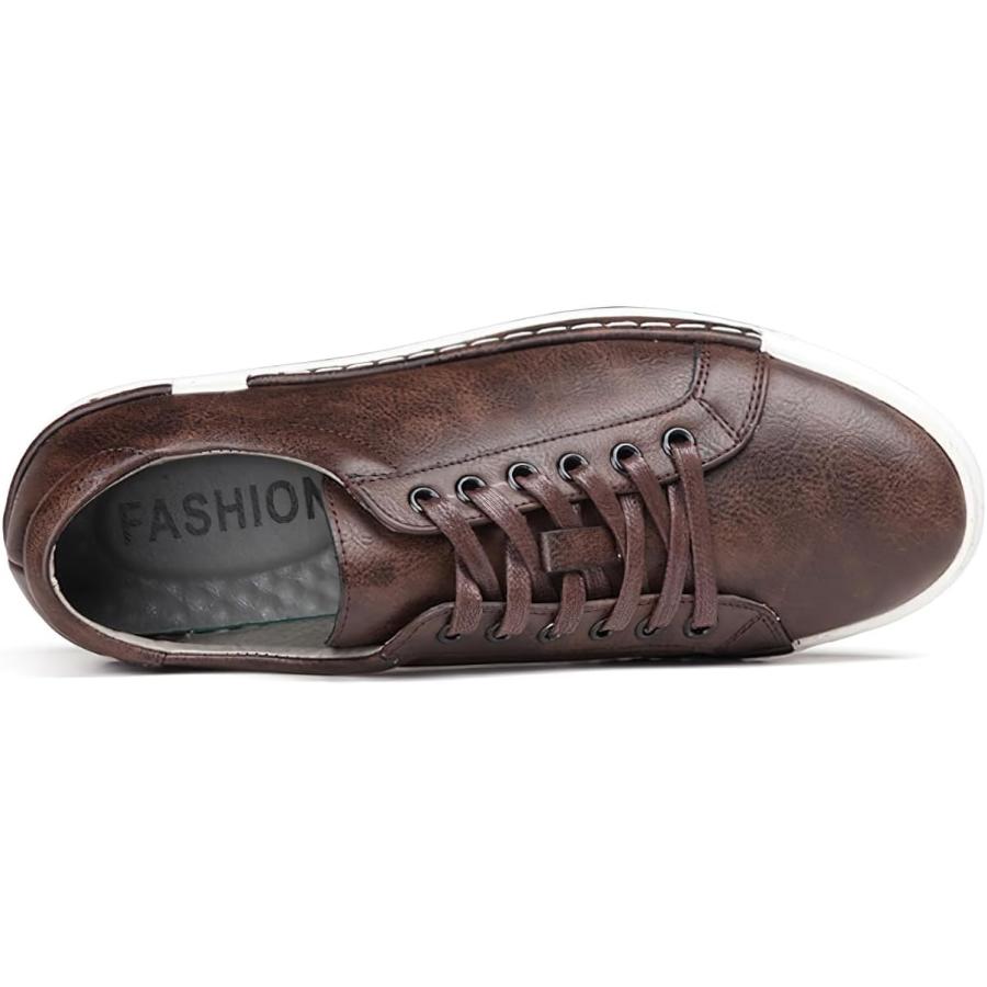 【並行輸入品】Men's Casual Shoes Lace Up Business Dress Sneakers Simple Leisure Oxの画像