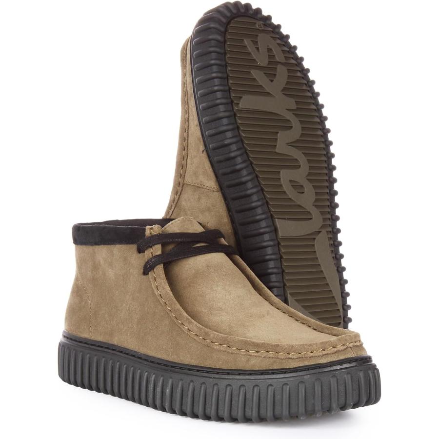 【並行輸入品】Clarks Torhill Hi Suede Boots In  Olive  11.5の画像