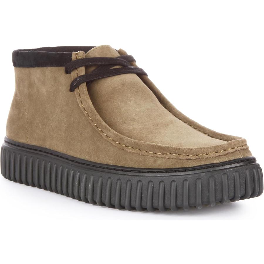 【並行輸入品】Clarks Torhill Hi Suede Boots In  Olive  11.5の画像