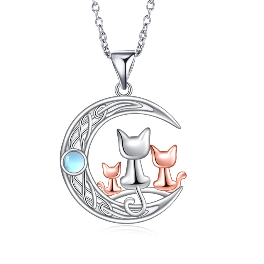 並行輸入品】TALYKONG キャットネックレス レディース 3匹 猫 月 